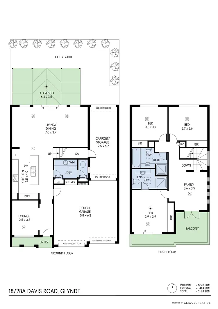 Floorplan of Homely townhouse listing, 18/28a Davis Road, Glynde SA 5070