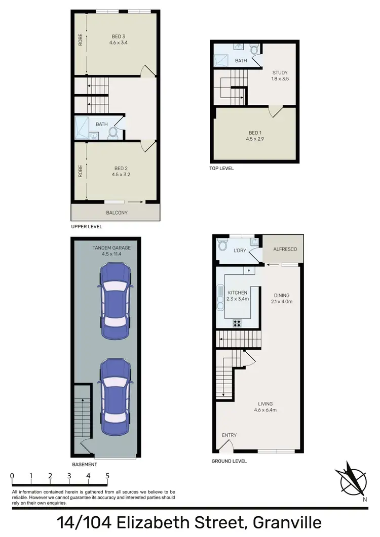 Floorplan of Homely townhouse listing, 14/104-110 Elizabeth Street, Granville NSW 2142
