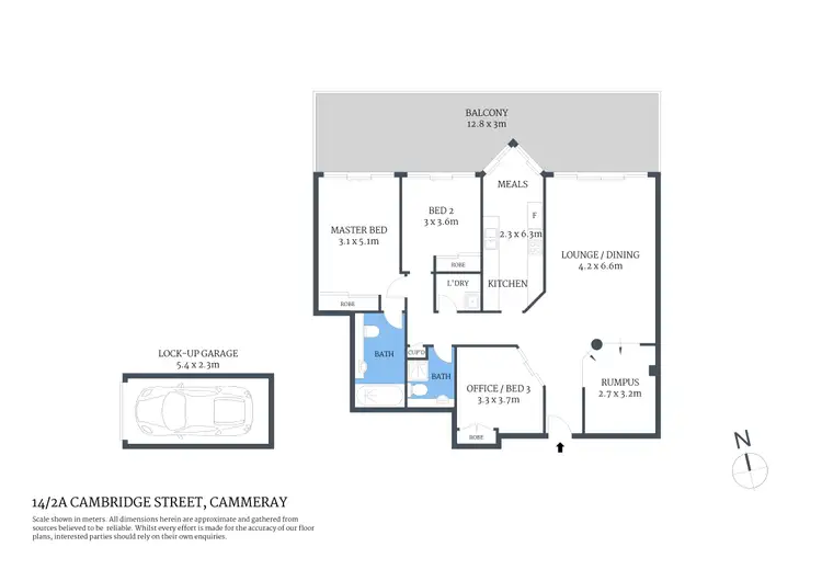 Floorplan of Homely apartment listing, 14/2A Cambridge Street, Cammeray NSW 2062