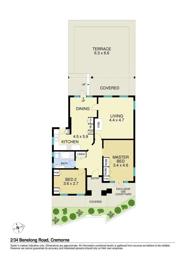 Floorplan of Homely apartment listing, 2/34 Benelong Road, Cremorne NSW 2090