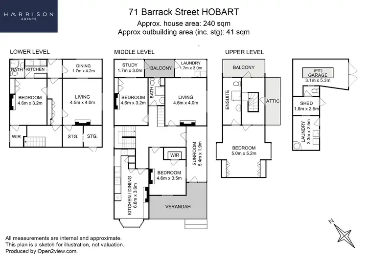 Floorplan of Homely house listing, 71 Barrack Street, Hobart TAS 7000