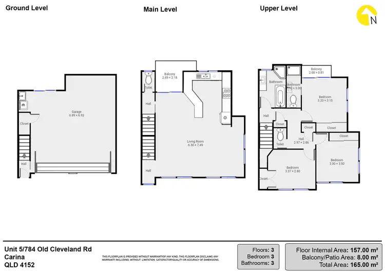 Floorplan of Homely townhouse listing, 5/784 Old Cleveland Road, Carina QLD 4152