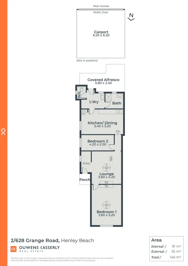 Floorplan of Homely house listing, 2/628 Grange Road, Henley Beach SA 5022