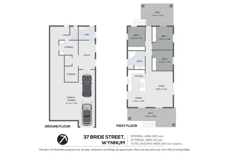 Floorplan of Homely house listing, 37 Bride Street, Wynnum QLD 4178