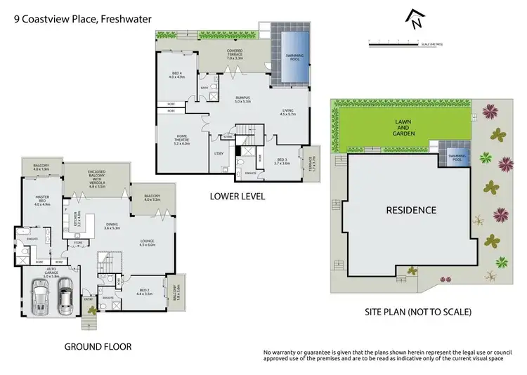Floorplan of Homely house listing, 9 Coastview Place, Freshwater NSW 2096