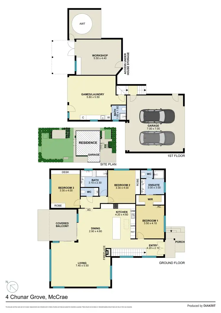 Floorplan of Homely house listing, 4 Chunar Grove, Mccrae VIC 3938