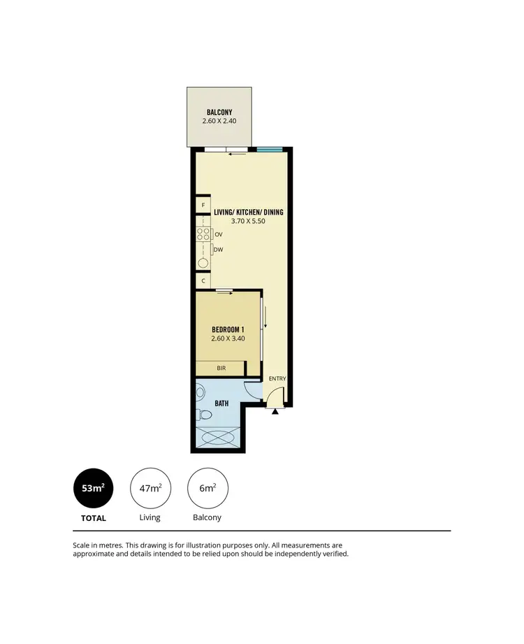 Floorplan of Homely apartment listing, 429/16 Holdfast Promenade, Glenelg SA 5045
