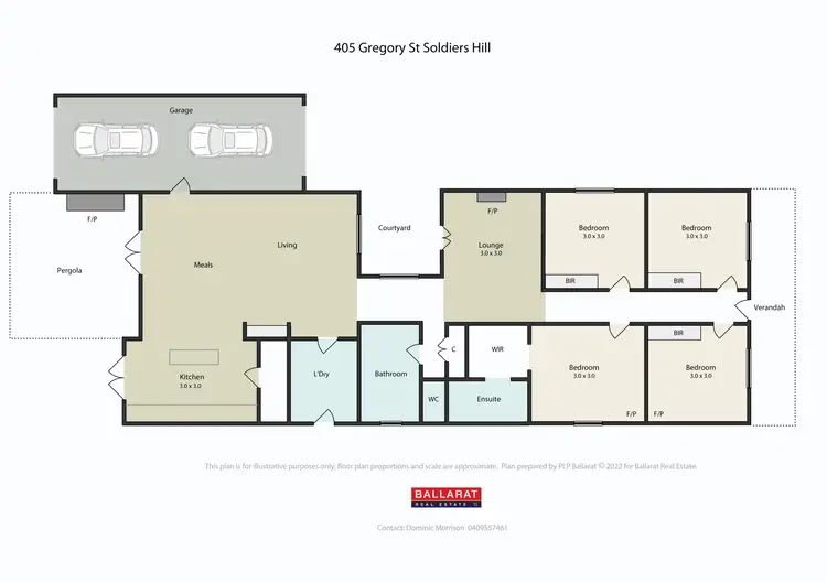 Floorplan of Homely house listing, 405 Gregory Street, Soldiers Hill VIC 3350