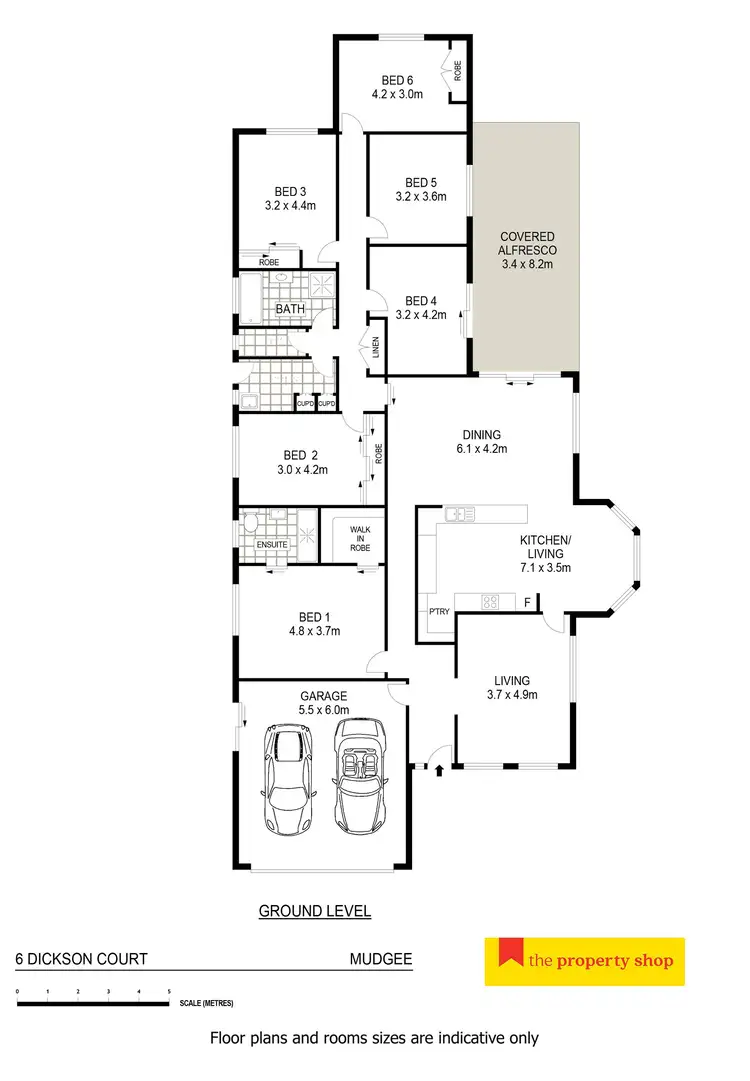 Floorplan of Homely house listing, 6 Dickson Court, Mudgee NSW 2850