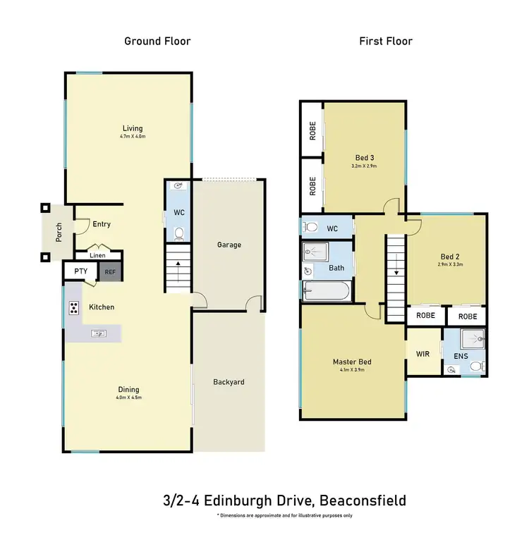 Floorplan of Homely townhouse listing, 3/2-4 Edinburgh Drive, Beaconsfield VIC 3807