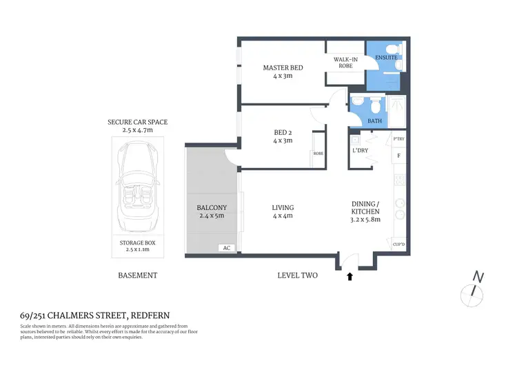 Floorplan of Homely apartment listing, 69/251 Chalmers Street, Redfern NSW 2016