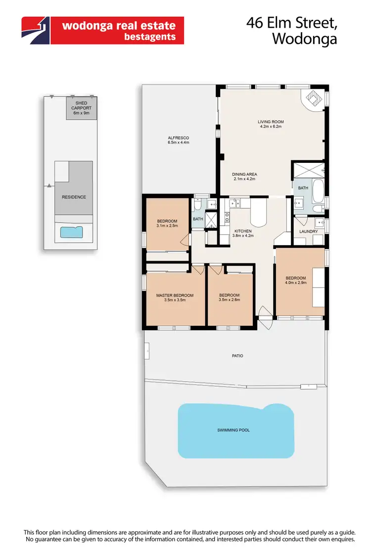 Floorplan of Homely house listing, 46 Elm Street, Wodonga VIC 3690