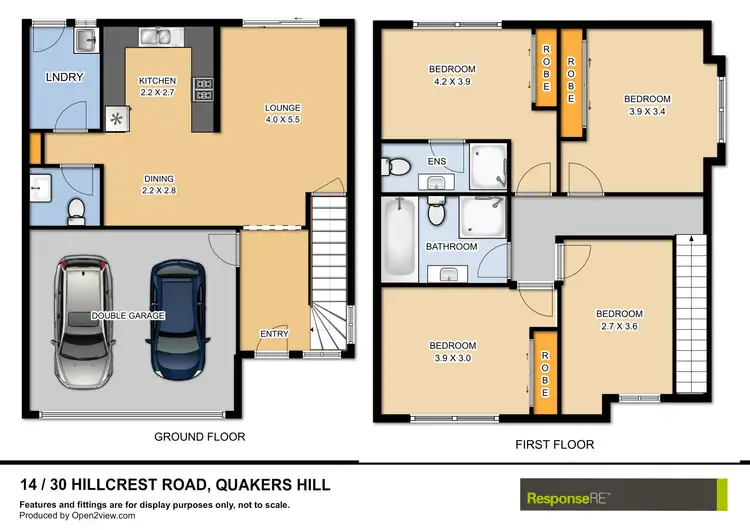 Floorplan of Homely townhouse listing, 14/30 Hillcrest Road, Quakers Hill NSW 2763