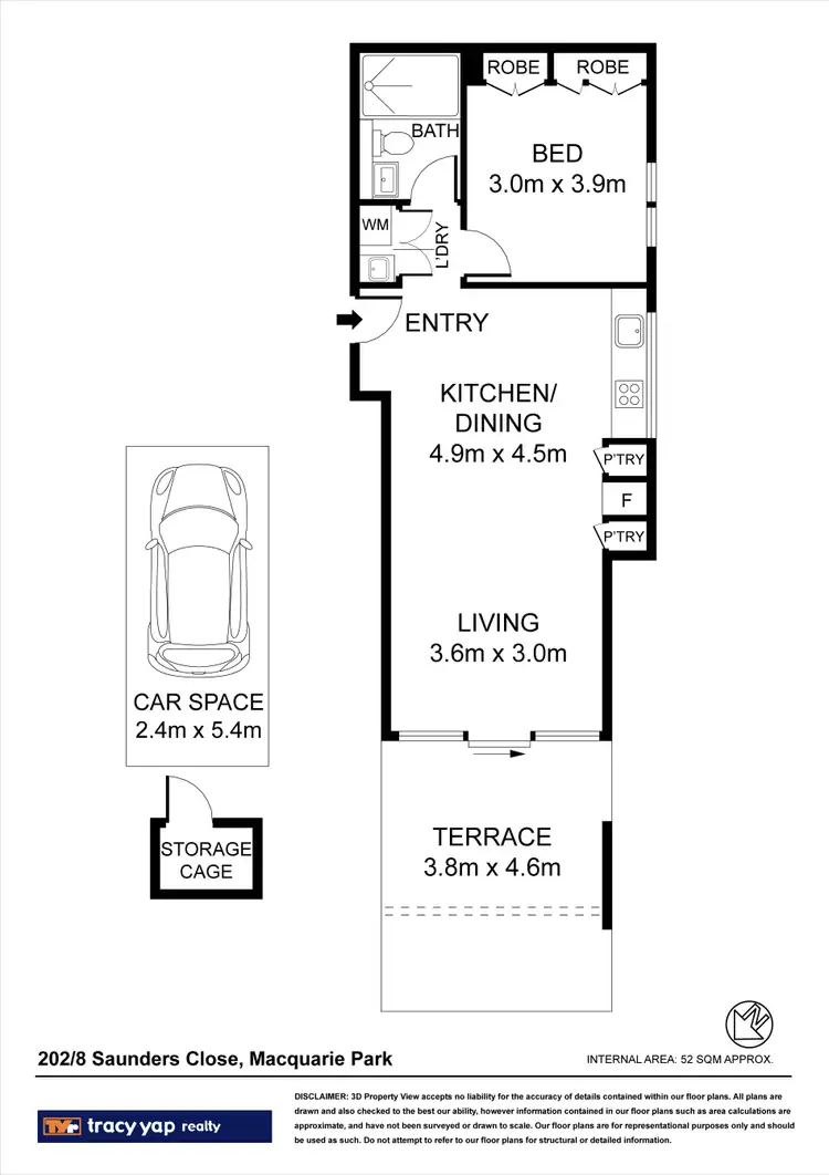 Floorplan of Homely apartment listing, 202/8 Saunders Close, Macquarie Park NSW 2113