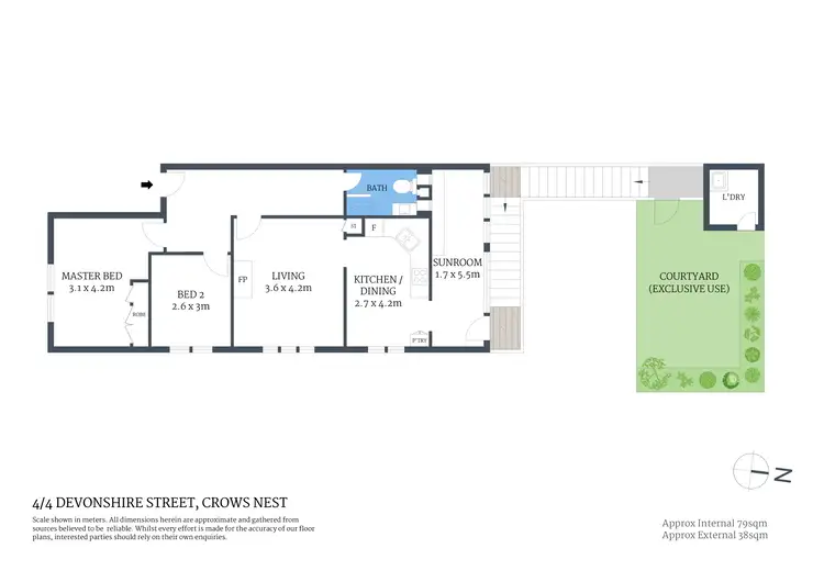 Floorplan of Homely apartment listing, 4/4 Devonshire Street, Crows Nest NSW 2065