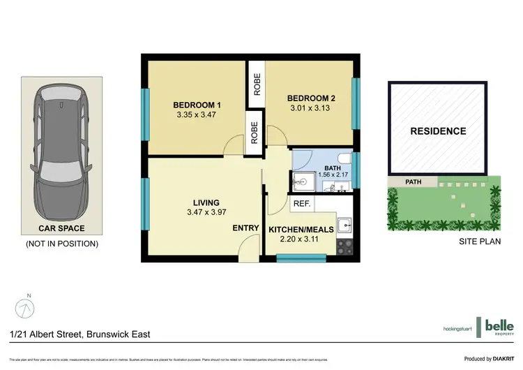 Floorplan of Homely villa listing, 1/21 Albert Street, Brunswick East VIC 3057