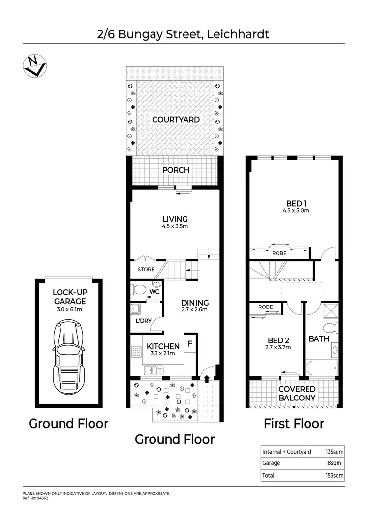 Floorplan of Homely townhouse listing, 2/6 Bungay Street, Leichhardt NSW 2040