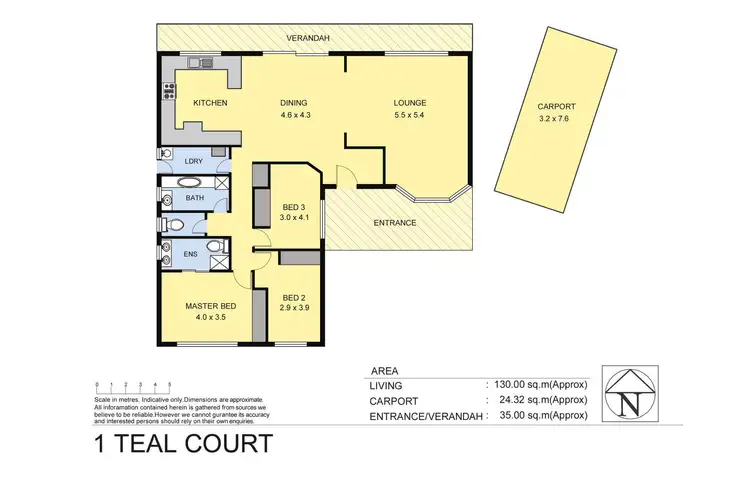 Floorplan of Homely house listing, 1 Teal Court, Wodonga VIC 3690