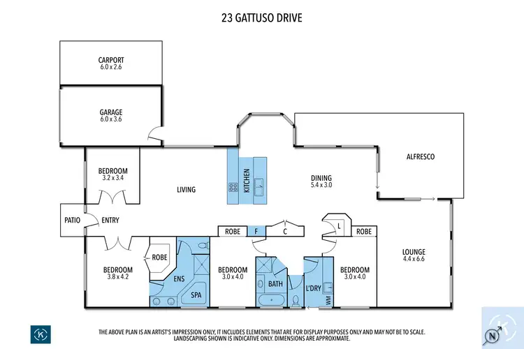 Floorplan of Homely house listing, 23 Gattuso Drive, Cobram VIC 3644