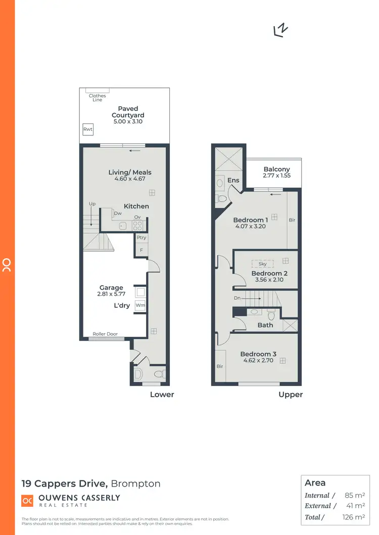 Floorplan of Homely townhouse listing, 19 Cappers Drive, Brompton SA 5007