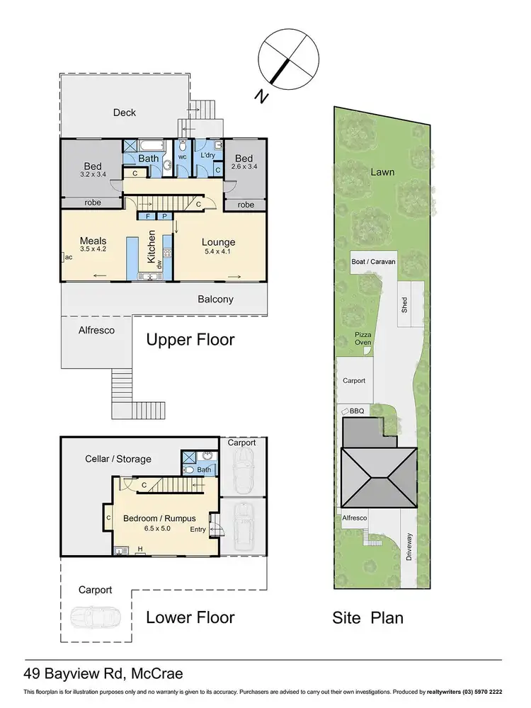Floorplan of Homely house listing, 49 Bayview Road, Mccrae VIC 3938