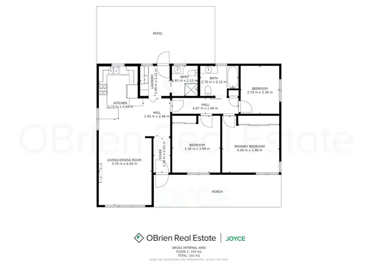Floorplan of Homely house listing, 3 Langtree Avenue, Wangaratta VIC 3677