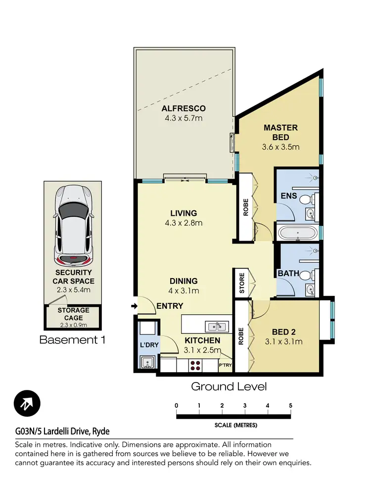 Floorplan of Homely apartment listing, G03n/5 Lardelli Drive, Ryde NSW 2112