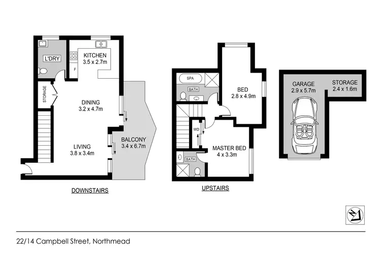 Floorplan of Homely apartment listing, 22/14-16 Campbell Street, Northmead NSW 2152