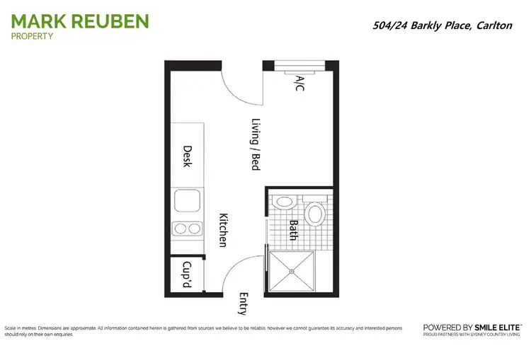 Floorplan of Homely apartment listing, Level 5/506/24 Barkley Place, Carlton VIC 3053