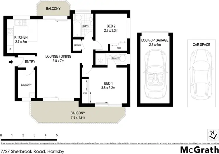Floorplan of Homely apartment listing, 7/27 Sherbrook Road, Hornsby NSW 2077