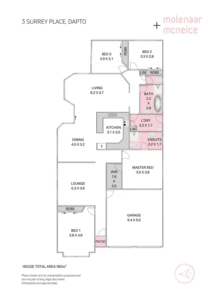 Floorplan of Homely house listing, 3 Surrey Place, Dapto NSW 2530