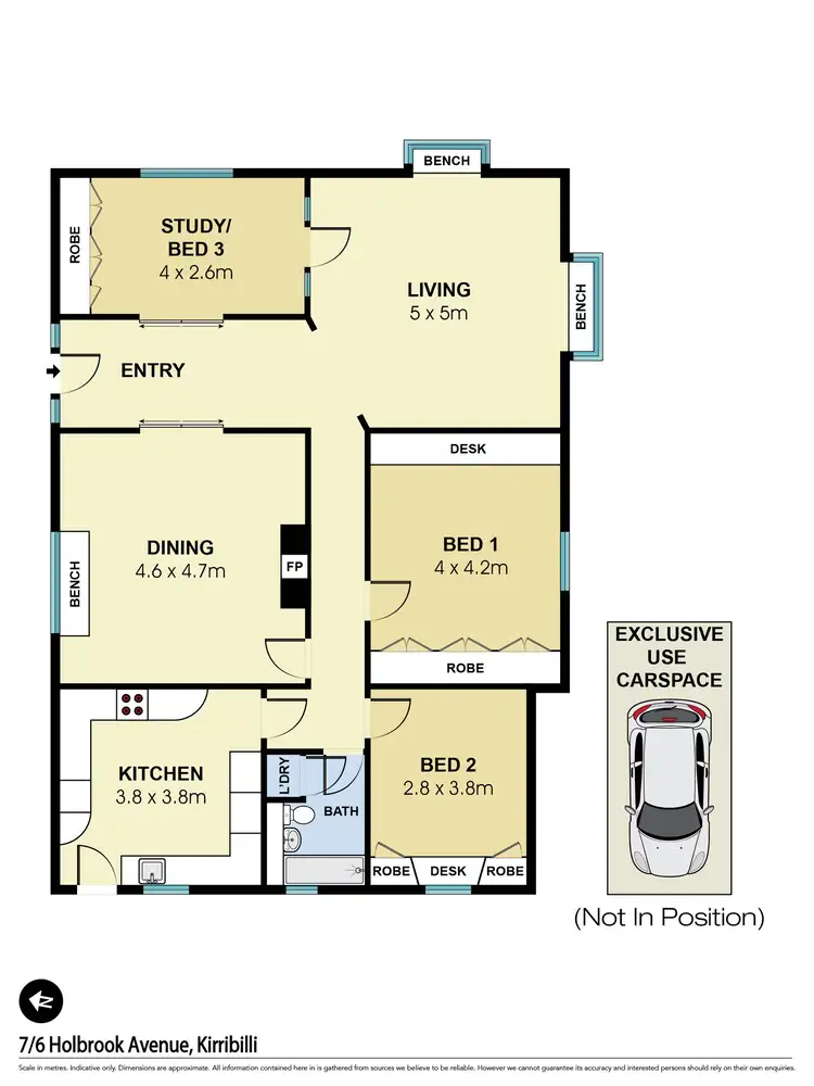 Floorplan of Homely apartment listing, 7/6 Holbrook Avenue, Kirribilli NSW 2061