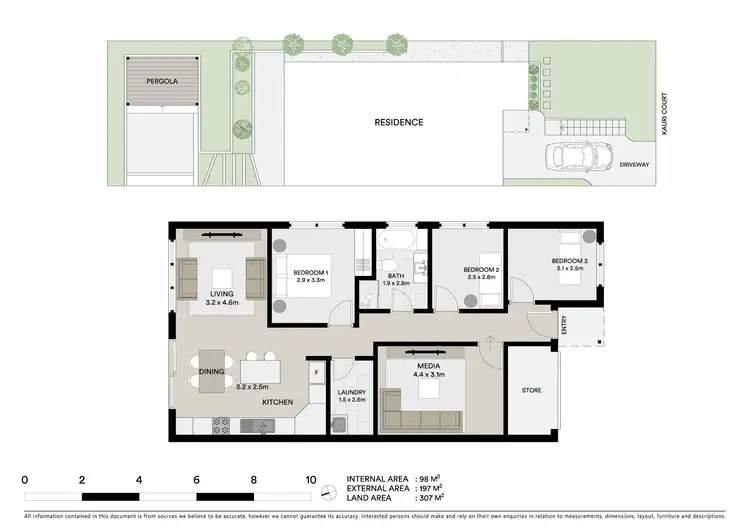 Floorplan of Homely semi-detached listing, 2/8 Kauri Court, Ourimbah NSW 2258