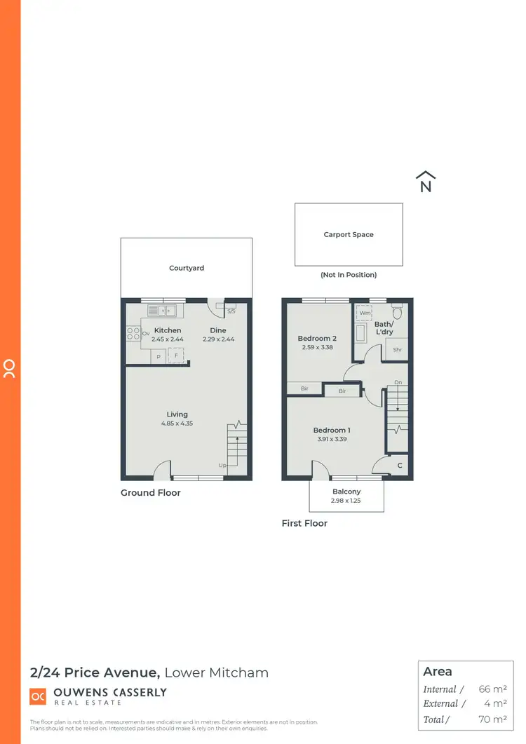 Floorplan of Homely unit listing, 2/24 Price Avenue, Lower Mitcham SA 5062