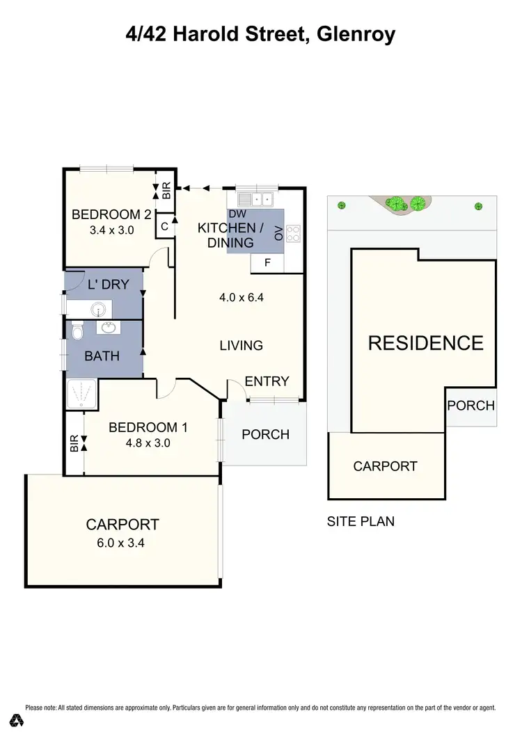 Floorplan of Homely unit listing, 4/42 Harold Street, Glenroy VIC 3046