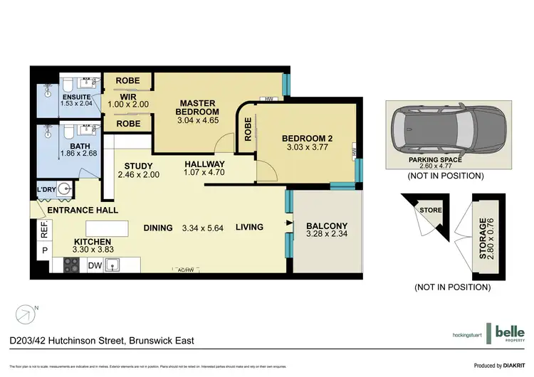 Floorplan of Homely apartment listing, D203/42 Hutchinson Street, Brunswick East VIC 3057