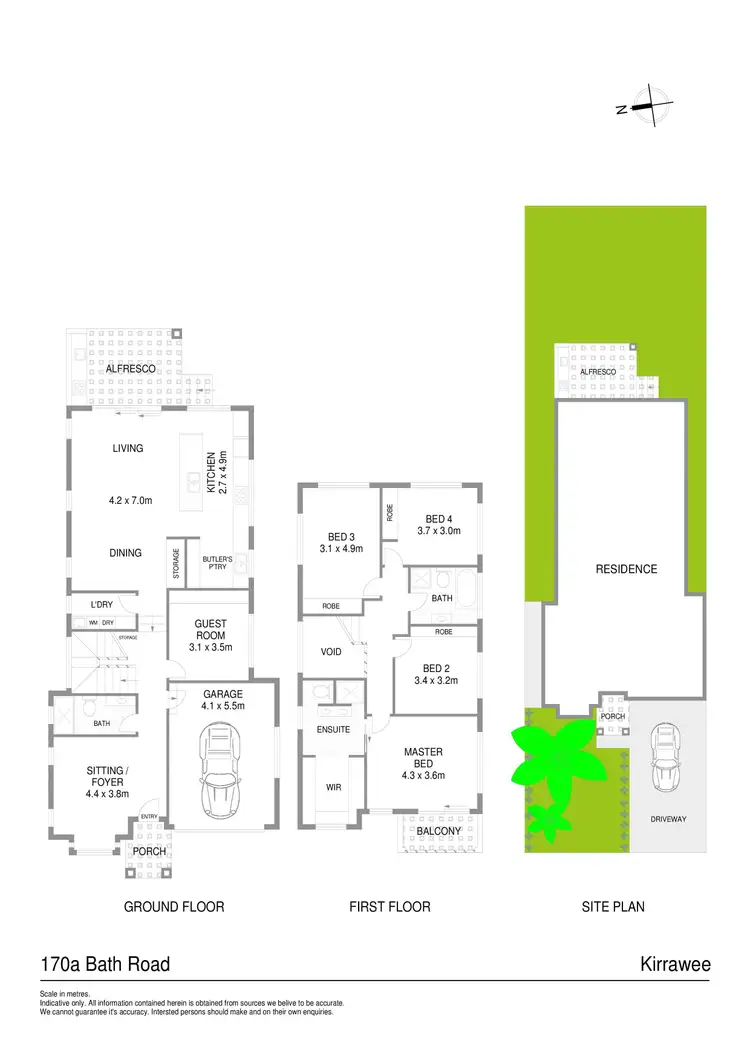Floorplan of Homely semi-detached listing, 170a Bath Road, Kirrawee NSW 2232