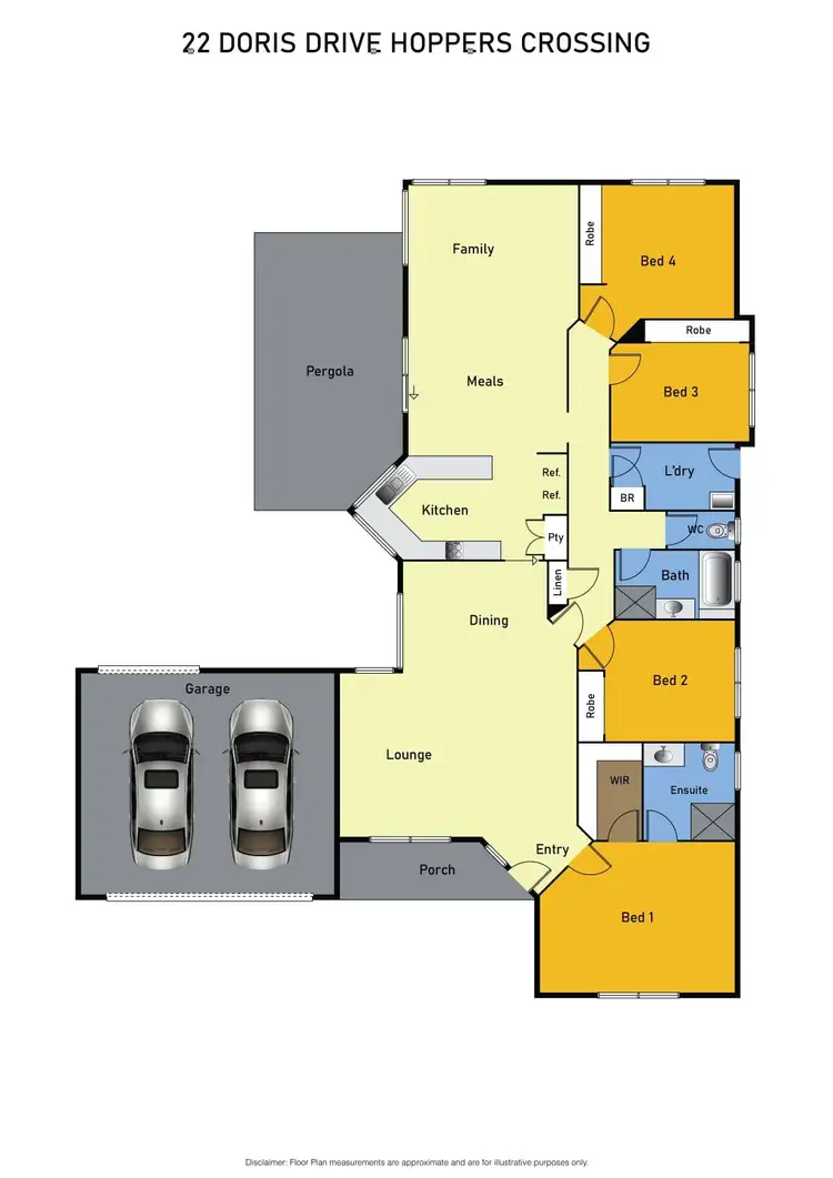 Floorplan of Homely house listing, 22 Doris Drive, Hoppers Crossing VIC 3029