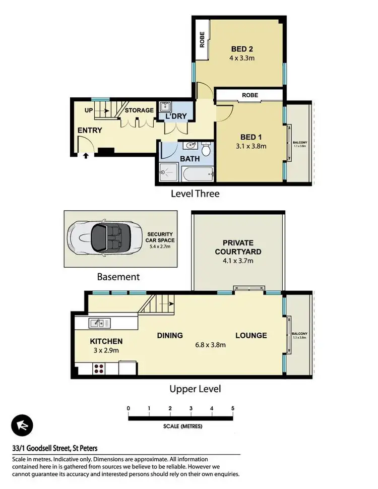 Floorplan of Homely apartment listing, 33/1 Goodsell Street, St Peters NSW 2044