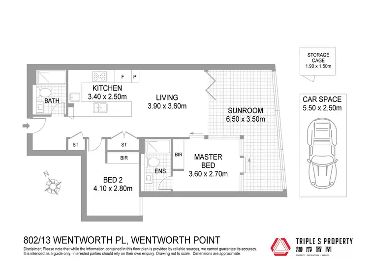 Floorplan of Homely apartment listing, 802/13 Wentworth Place, Wentworth Point NSW 2127