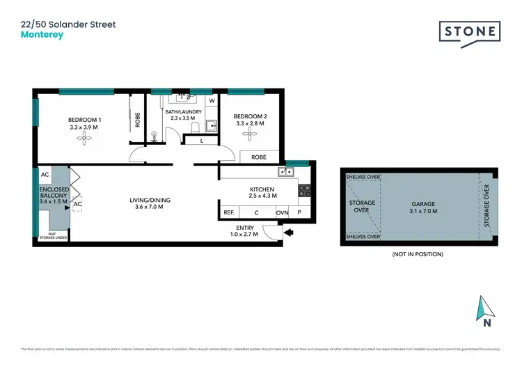 Floorplan of Homely apartment listing, 22/50 Solander Street, Monterey NSW 2217