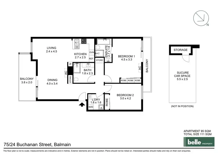 Floorplan of Homely unit listing, 75/24 Buchanan Street, Balmain NSW 2041