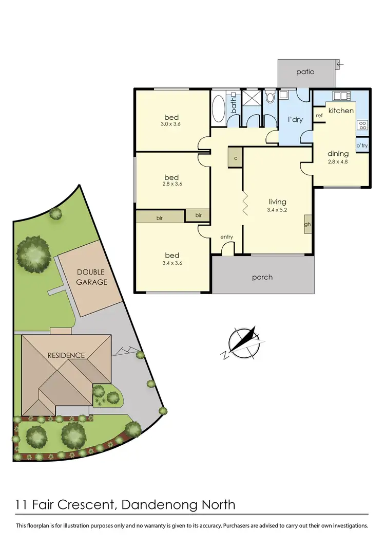 Floorplan of Homely house listing, 11 Fair Crescent, Dandenong North VIC 3175