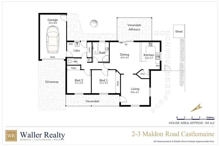 Floorplan of Homely unit listing, 2/3 Maldon Road, Castlemaine VIC 3450