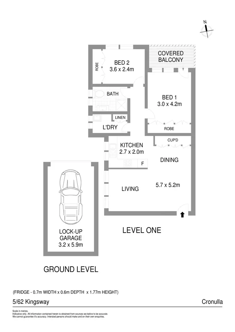 Floorplan of Homely apartment listing, 5/62 Kingsway, Cronulla NSW 2230