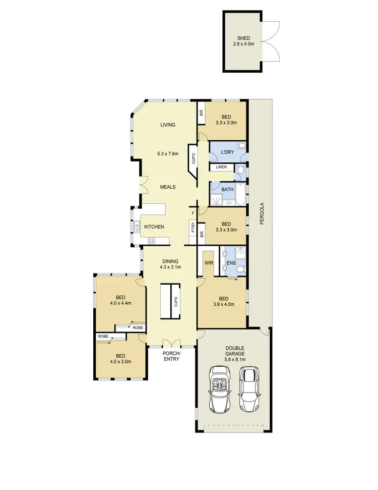 Floorplan of Homely house listing, 2 Dryburgh Place, Hillside VIC 3037