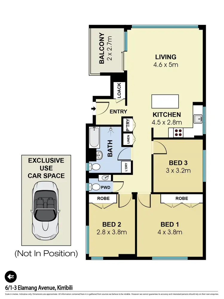Floorplan of Homely apartment listing, 6/1-3 Elamang Avenue, Kirribilli NSW 2061