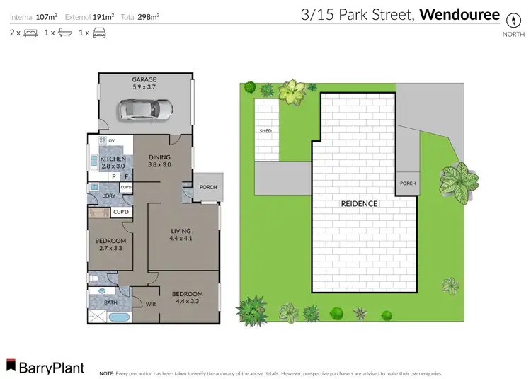 Floorplan of Homely unit listing, 3/15 Park Street, Wendouree VIC 3355