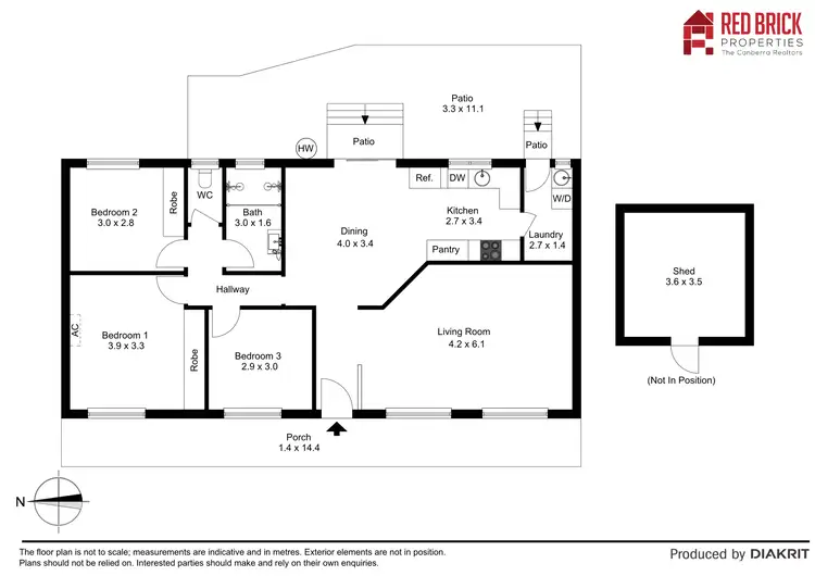 Floorplan of Homely house listing, 5 Whitfeld Street, Monash ACT 2904