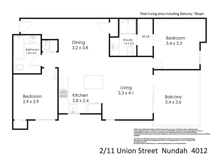 Floorplan of Homely unit listing, 2/11 Union Street, Nundah QLD 4012